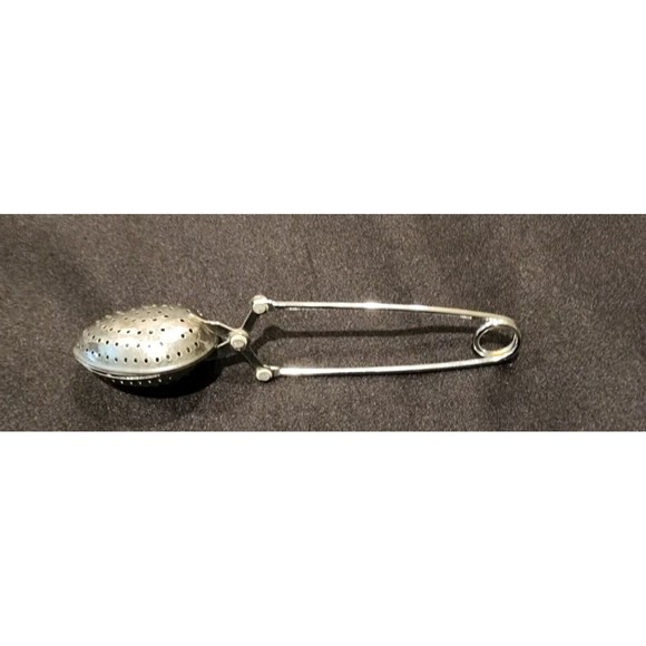 Vintage Stainless Steel Tea/Herb Strainer Infuser Spoon-Spring Loaded - Picture 1 of 4